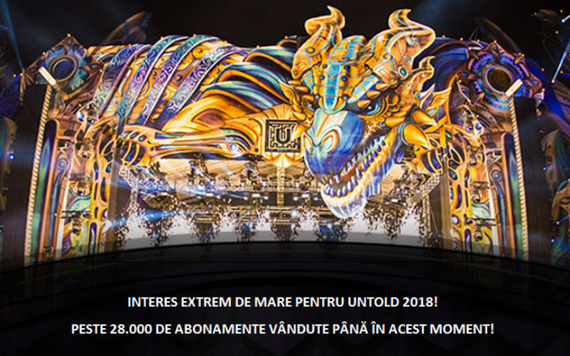 INTERES EXTREM DE MARE PENTRU UNTOLD 2018!