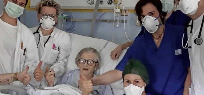 Bunica italianca (95), vindecata de coronavirus