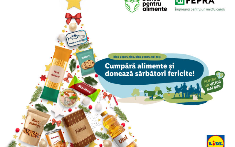 Lidl România împreună cu Rețeaua Băncilor pentru Alimente organizează și în acest an o colectă de alimente în perioada sărbătorilor de iarnă