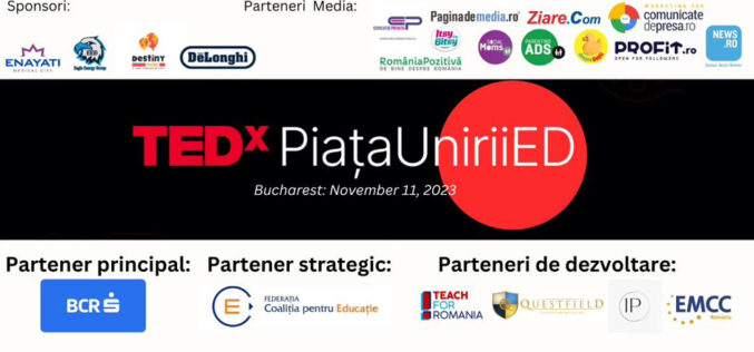 TEDx PiațaUnirii ED anunță pentru 11 noiembrie o agendă inspirată de unitate și construcție în educație