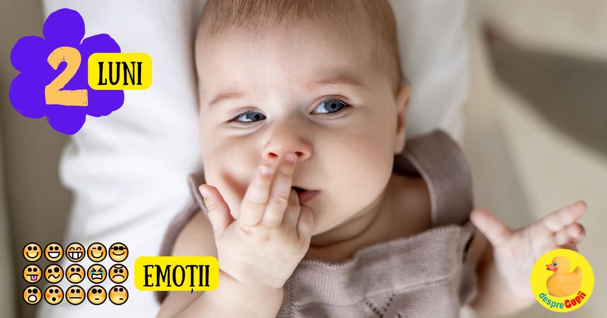 Emotiile bebelusului la 2 luni. Acum face conexiuni mai profunde si are zambete sociale. Ce asteapta bebe de la mami si tati pentru a-si dezvolta inteligenta emotionala si a creste fericit