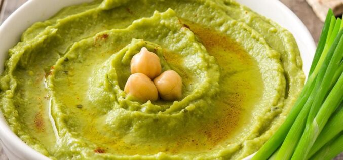 Hummus cu ceapă verde