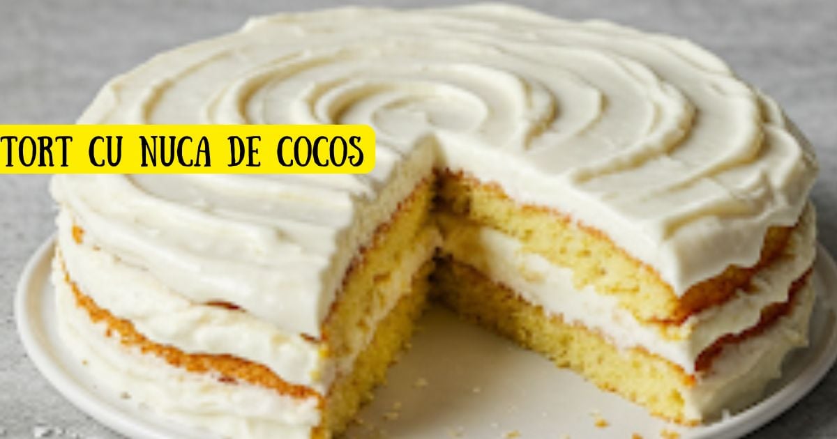 Tort cu nuca de cocos - un desert delicat si aromat