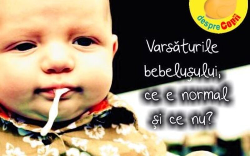 Vărsăturile bebelușului: ce e normal și ce NU – sfatul medicului pediatru