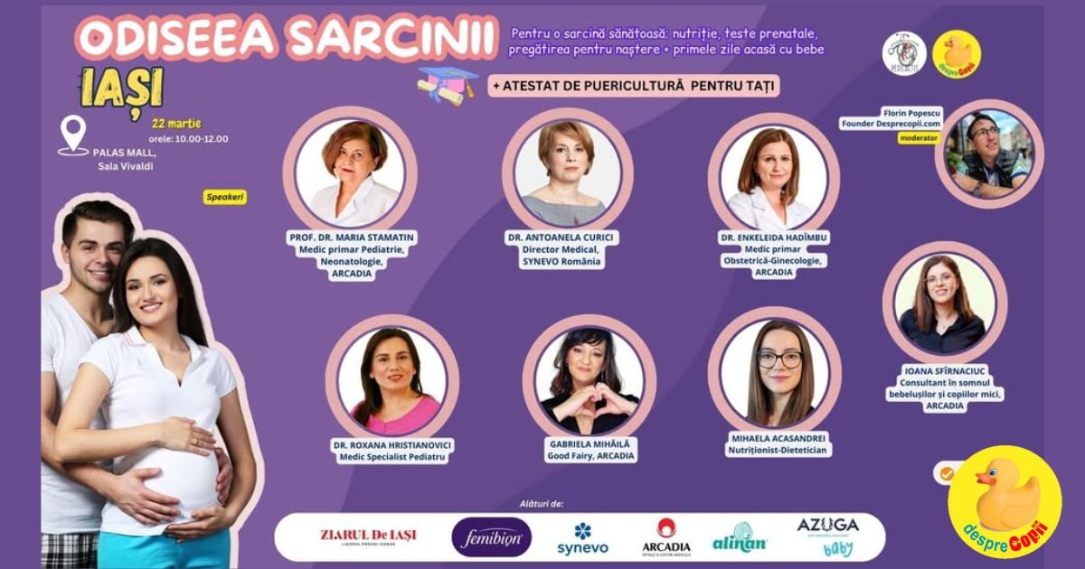 ODISEEA SARCINII. Pentru o sarcina sanatoasa - eveniment pentru femeile insarcinate la Iasi